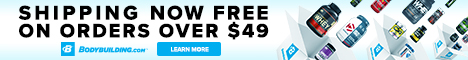 Shipping Now Free on Orders Over $49 at Bodybuilding.com!